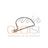 Flanşlı Fırın Rezistansı Yandan Çıkışlı 750W 220V Q:6,5mm